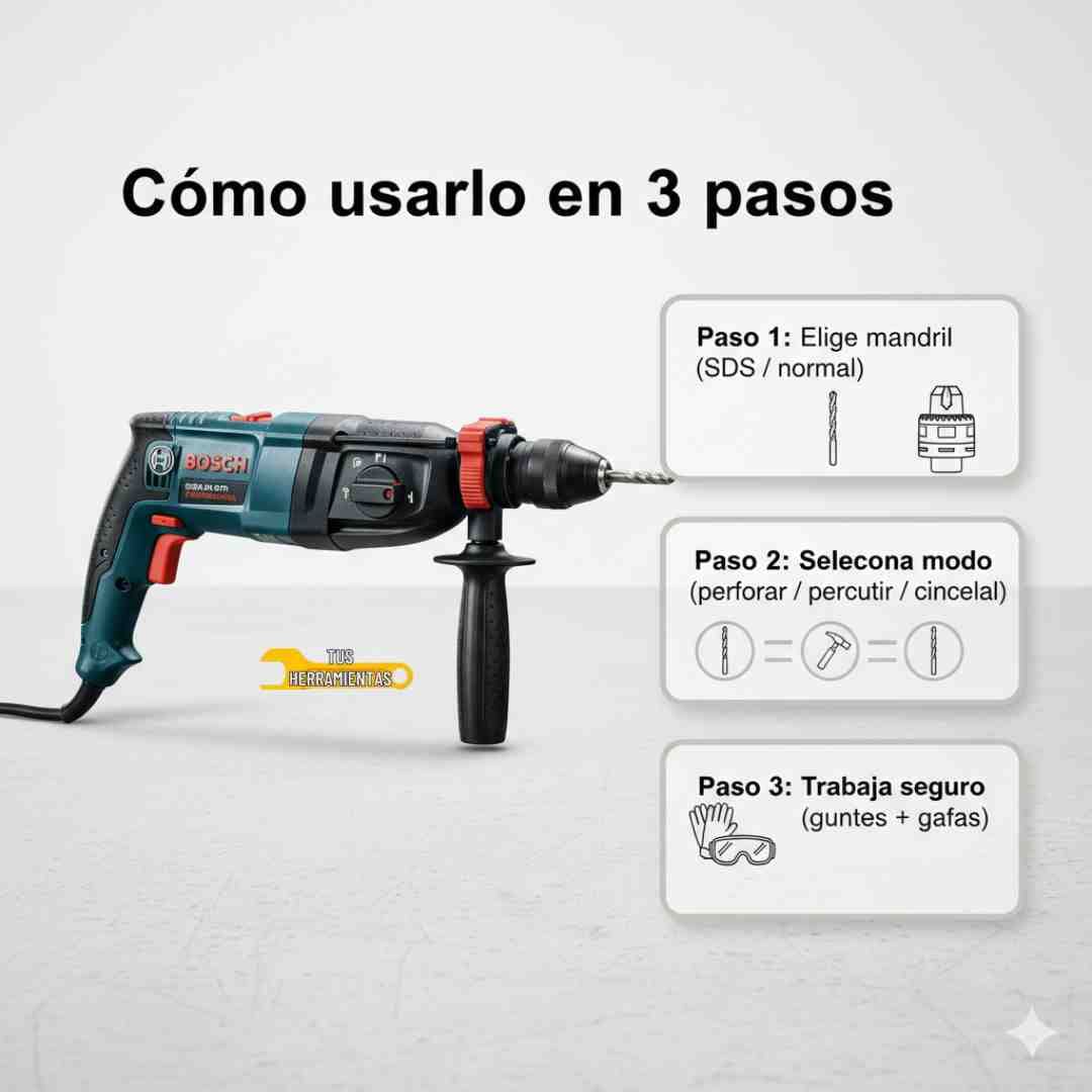 Rotomartillo Bosch GBH 2-28 – Doble Mandril Profesional (SDS + Normal)
