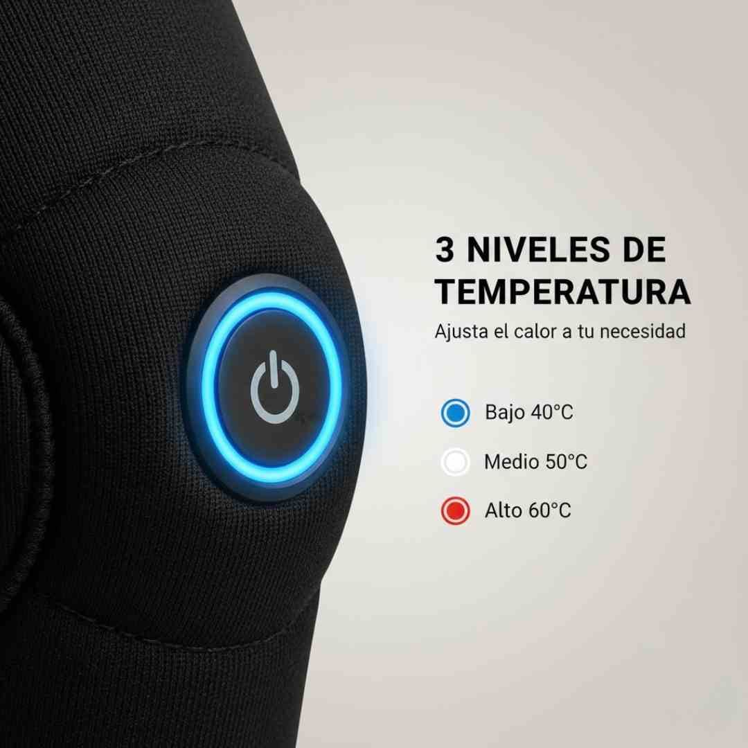 Rodilleras Calentadoras Terapéuticas – Alivio con Calor Ajustable (3 Niveles) + Obsequio