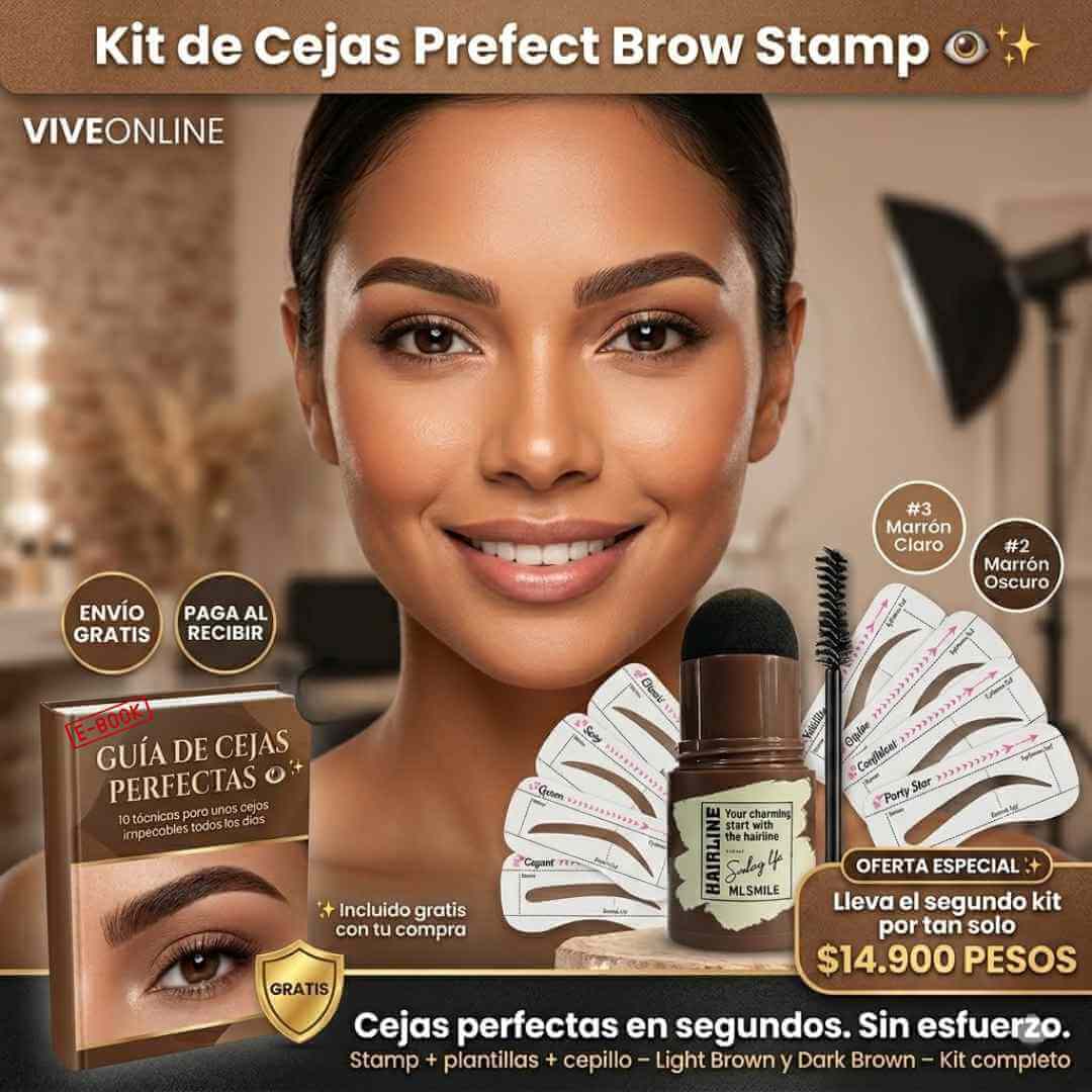 Kit de Cejas Brow Stamp — cejas perfectas y simétricas en segundos sin necesidad de ser experta + OBSEQUIOS