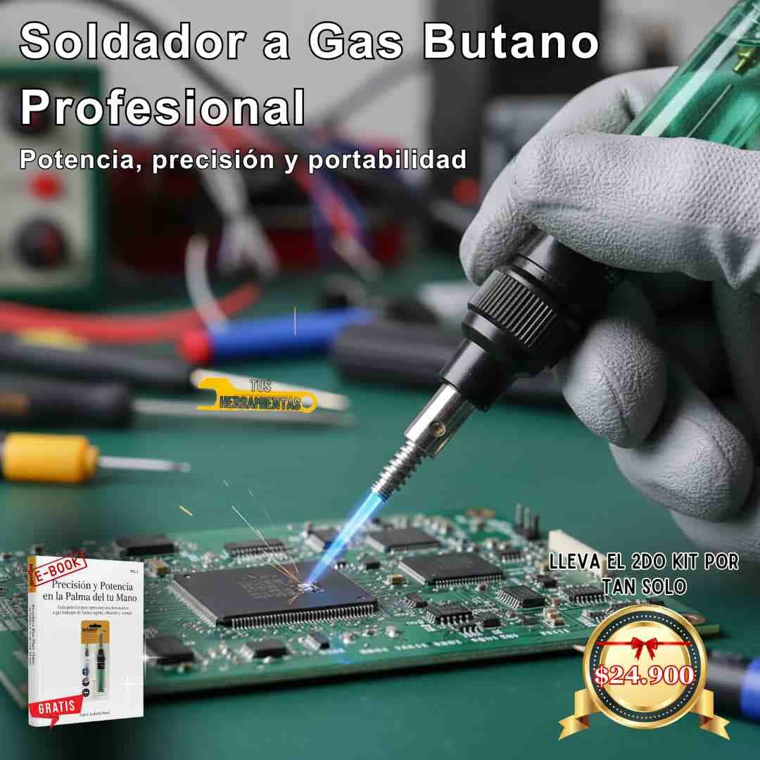 Soldador de Gas Butano – Portátil, Potente y Preciso + Obsequio