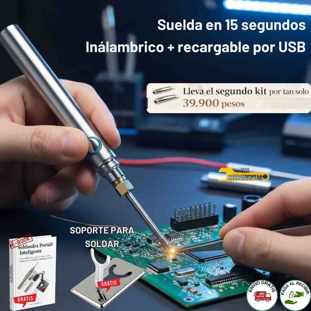 Soldador Inalámbrico USB – Soluciona Reparaciones en Minutos (Sin Cables) + Obsequios