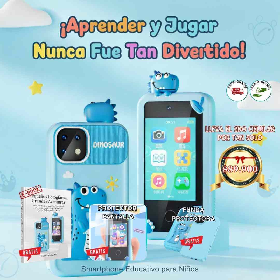 Dino SmartPhone Kids – Con Pack de Regalos Gratis