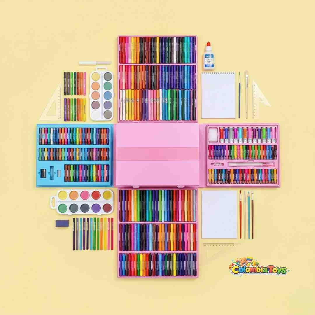 Mega Set de Arte Infantil – Maletín de Dibujo 208 Piezas + Obsequio
