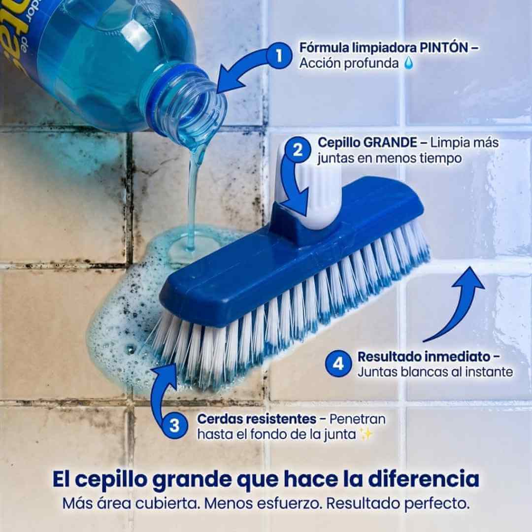 Limpia Juntas Cepillo — deja tus baldosas como nuevas en minutos sin restregar con fuerza + OBSEQUIOS