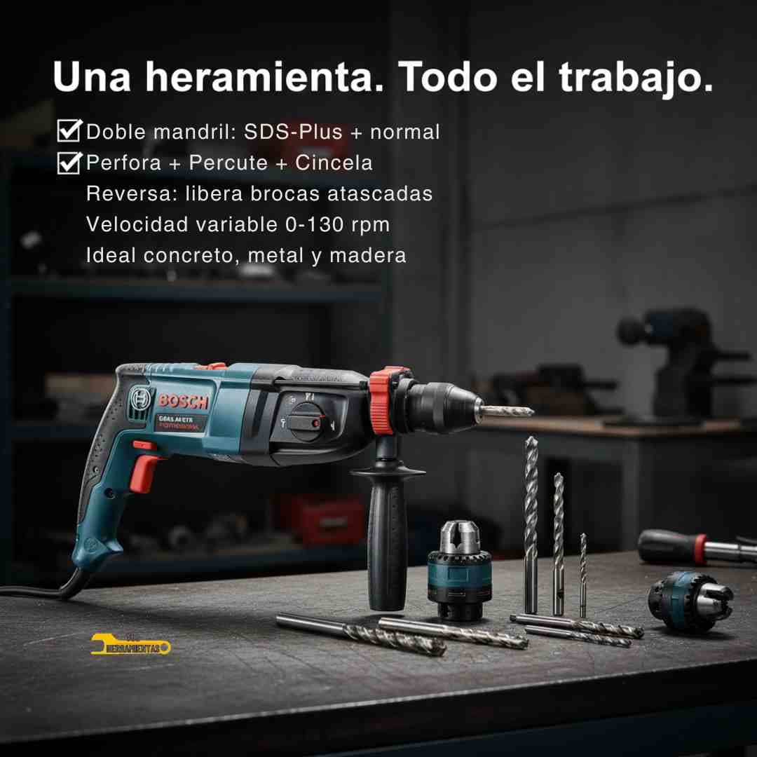 Rotomartillo Bosch GBH 2-28 – Doble Mandril Profesional (SDS + Normal)