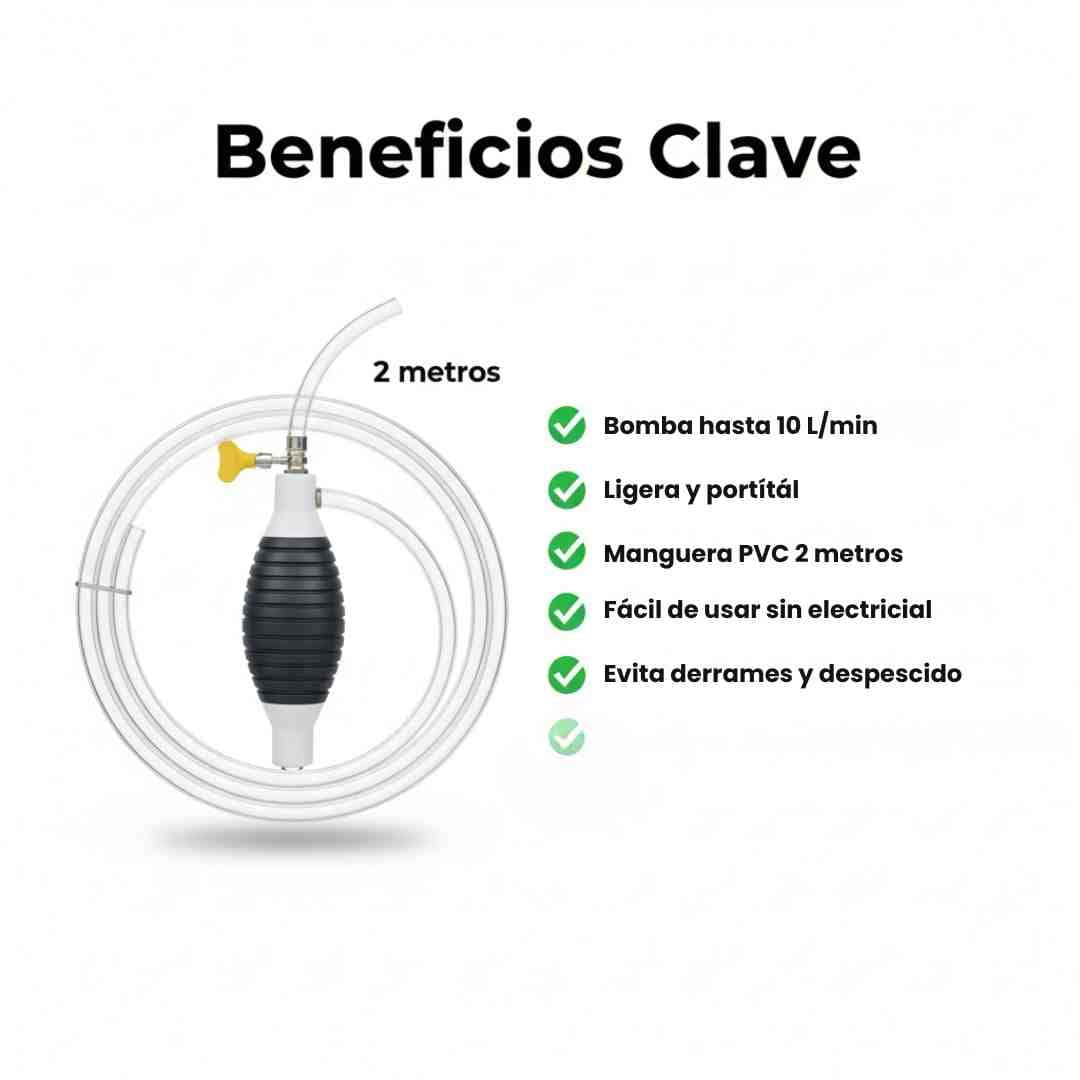 Bomba Manual Trasvase 2m – 10L/min + Obsequio