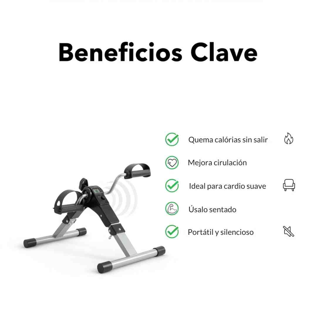 Mini Bike Portátil con Pantalla LCD – Ejercita Piernas y Brazos en Casa + Obsequio