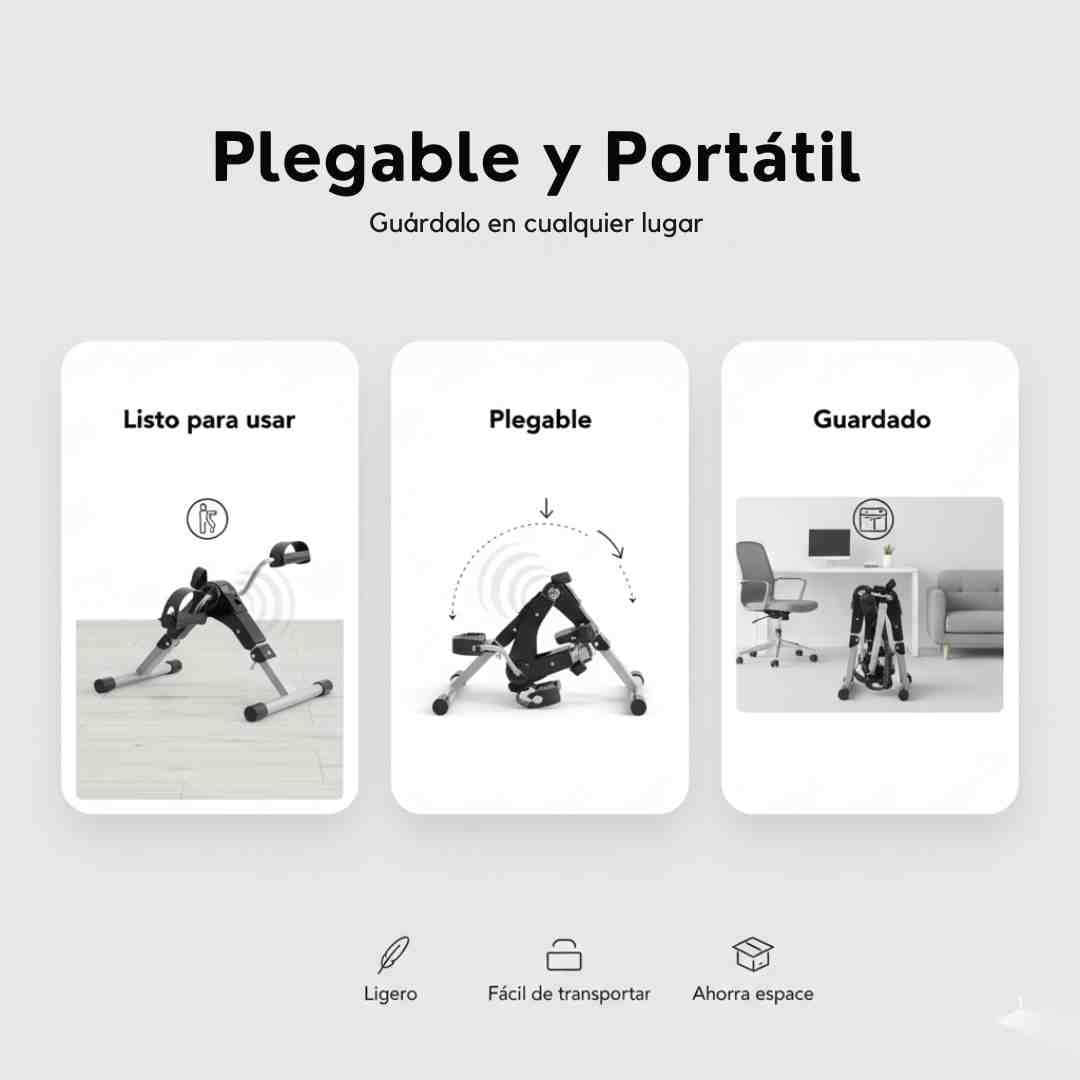 Mini Bike Portátil con Pantalla LCD – Ejercita Piernas y Brazos en Casa + Obsequio