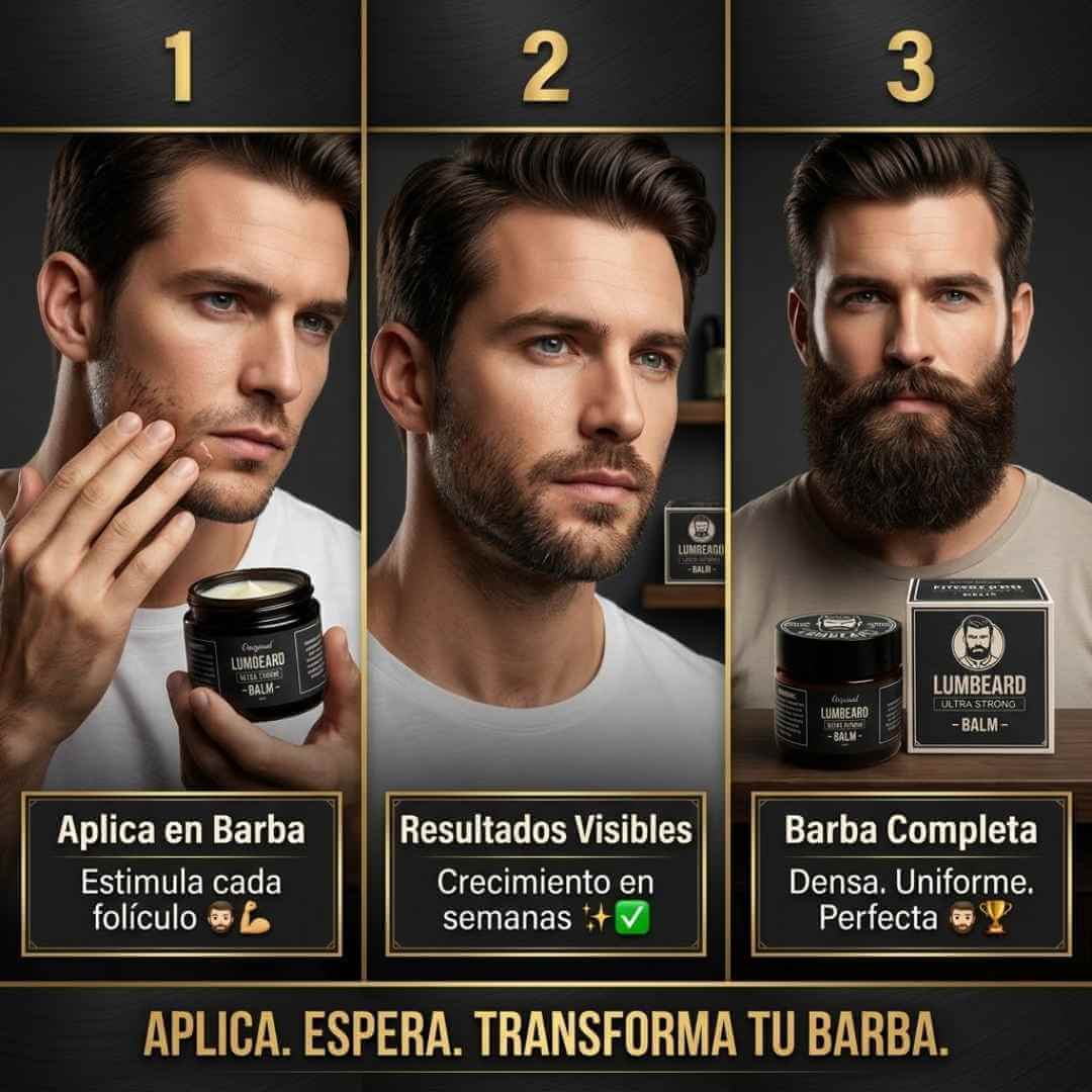 Lumbeard Ultra Strong Balm — activa el crecimiento de tu barba y bigote con 20% Minoxidil desde la primera semana + OBSEQUIO