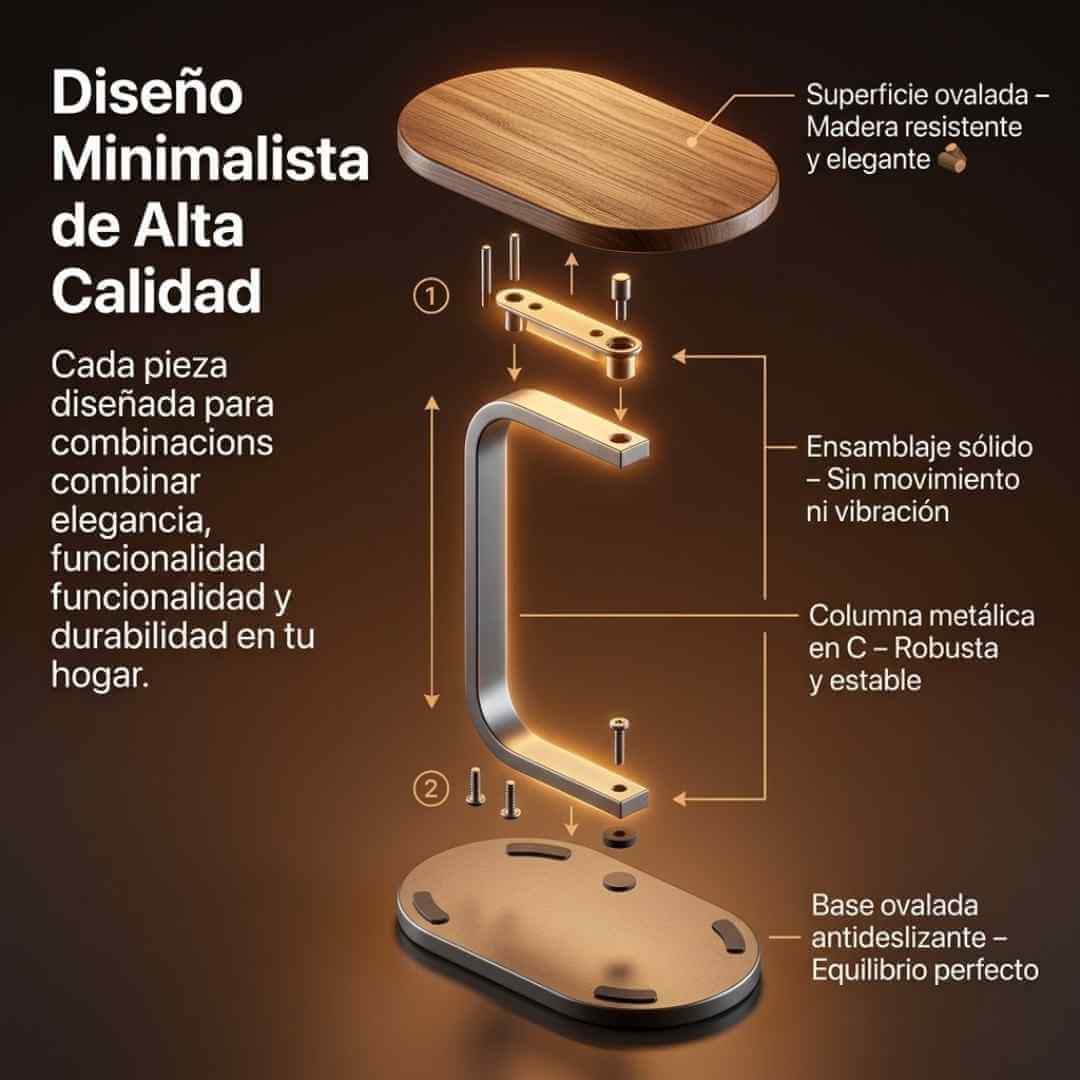Mesa Auxiliar Ovalada — el toque elegante y funcional que le faltaba a tu sala o habitación