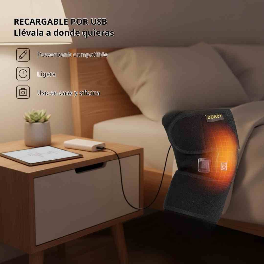 Rodilleras Calentadoras Terapéuticas – Alivio con Calor Ajustable (3 Niveles) + Obsequio
