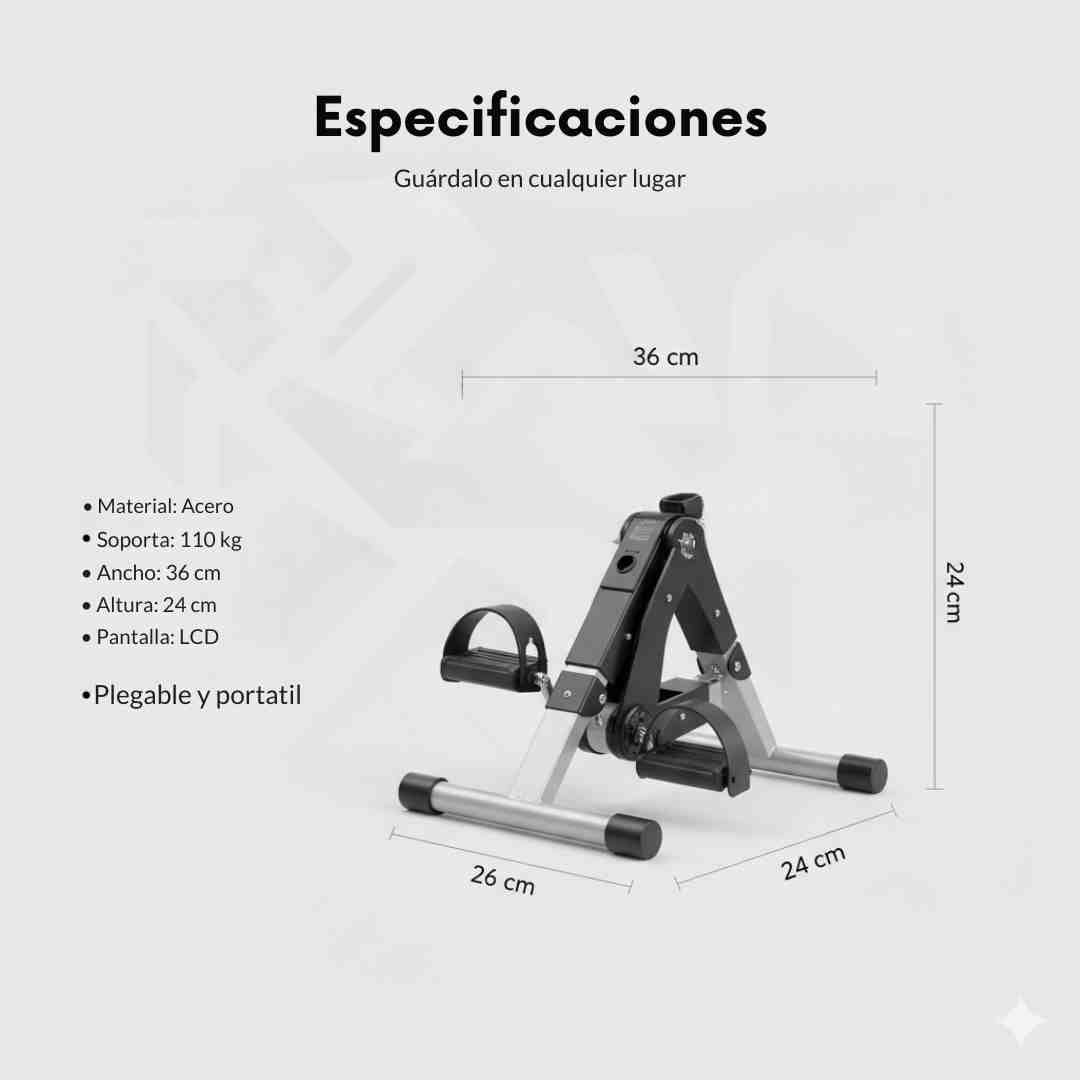 Mini Bike Portátil con Pantalla LCD – Ejercita Piernas y Brazos en Casa + Obsequio