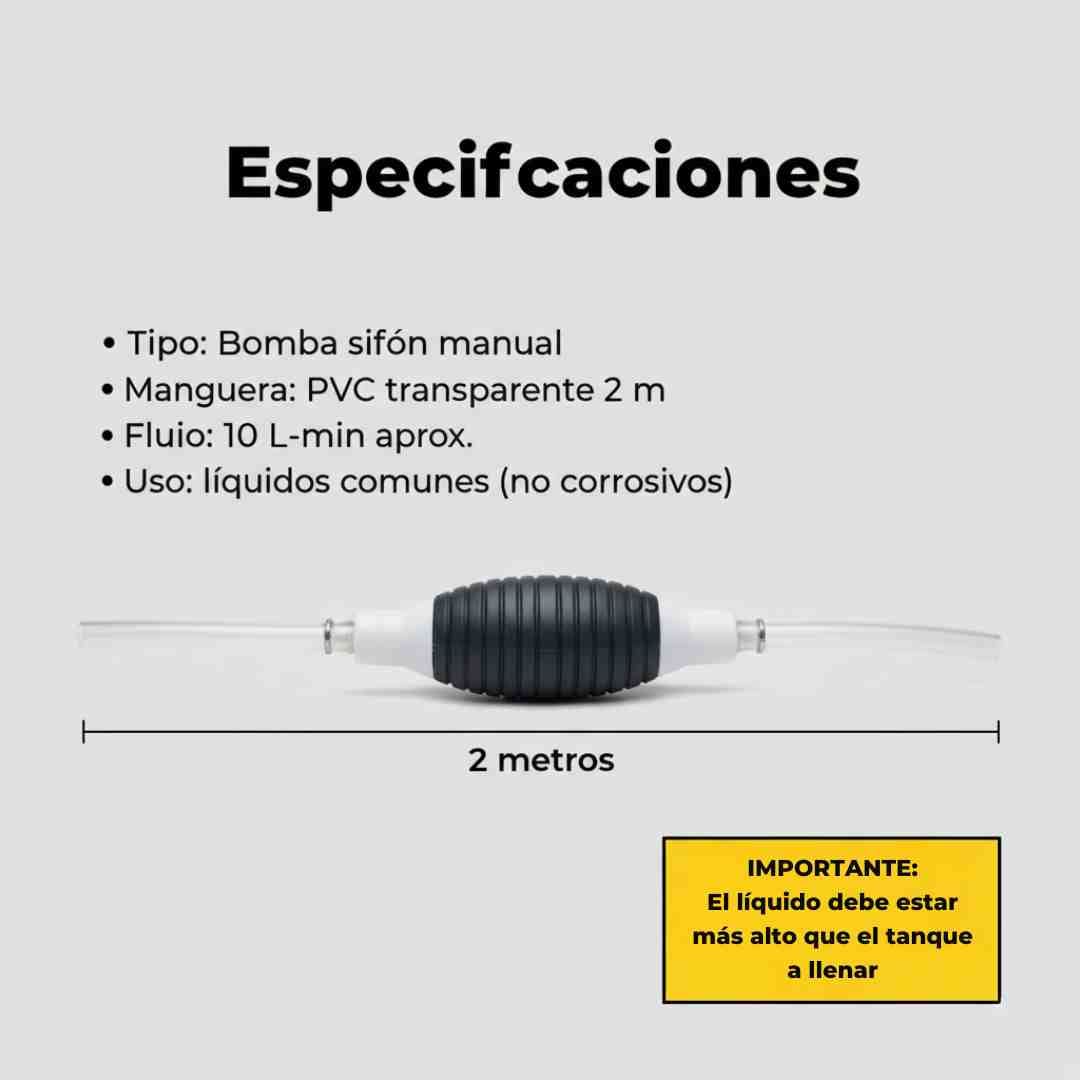 Bomba Manual Trasvase 2m – 10L/min + Obsequio