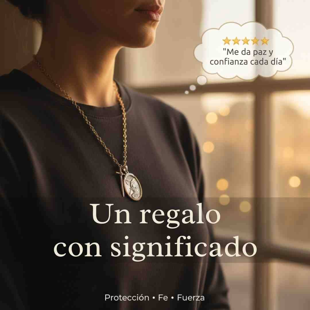 Collar San Miguel Arcángel Unisex – Acero + Espada + Obsequio