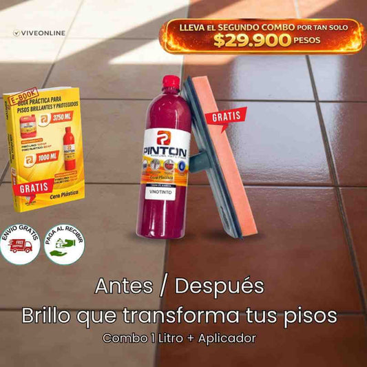 Cera Plástica Pinton: Pisos Relucientes y Protegidos en un Instante + Obsequios