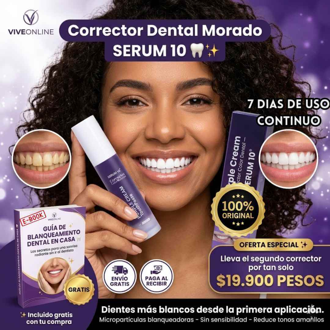 Purple Corrector: Neutraliza el Amarillo y Recupera el Brillo Natural de tu Sonrisa + Obsequio (LA ORIGINAL)