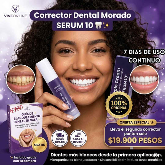 Purple Corrector: Neutraliza el Amarillo y Recupera el Brillo Natural de tu Sonrisa + Obsequio (LA ORIGINAL)